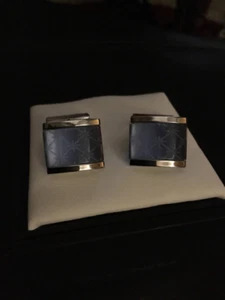 Kenneth Cole Manschettenknöpfe hellblau Stern geplatzt - Bild 1 von 3