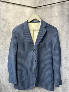 GANT 100% Linen Blazer Jacket Striped Portugal Men's Size 48 - Picture 1 of 14