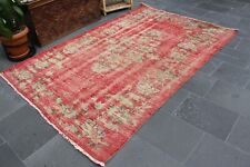 Turkish area rug, Handmade rug, Vintage rug, Oushak rug, 4.9 x 7.2 ft. MBZ0108