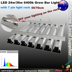 Hydroponic LED Bar Grow Light 24W/36W Microgreen Vege Farm Samsung 6500K&Rack - Picture 1 of 6