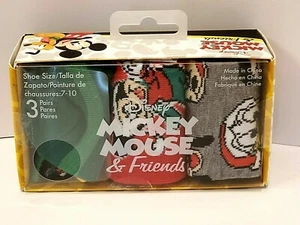 Mickey Mouse & Friends WEIHNACHTSSOCKEN, 3 PAAR GESCHENKSET Kinder Größe 7-10 - Bild 1 von 2