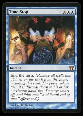 2004 MTG Magic the Gathering Champ of Kamigawa #097 Time Stop NM raw TCG - Image 1 of 2