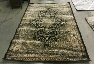 BLACK / IVORY 5'-1" X 7'-7" Back Stain Rug, Reduce price 1172644393 VTG574F-5 - Image 1 of 4