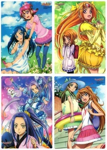 4 pcs pencil board Shitajiki promo Suite Pretty Cure Precure Doki Doki anime - Picture 1 of 5