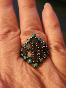 Colleen Lopez Sterling Silver 925 Turquoise & Labradorite Ring Size 6 NWOT - Picture 1 of 9