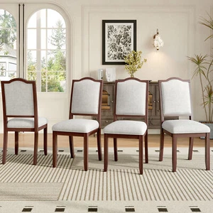 Downloads: 0 Farmhouse Dining Chairs Set of 4,Upholstered Dining Chairs w/ - Picture 1 of 19