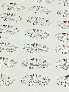 Pegatinas de Navidad Feliz Feliz etiquetas para tarjetas sobres artesanía festiva X512520 - Imagen 1 de 2