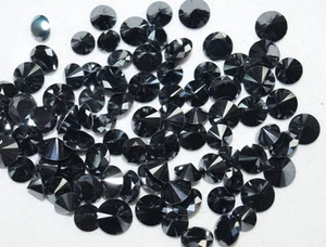 50 piezas 0,02 quilates cada diamante negro natural corte brillante redondo para uso en joyería - Imagen 1 de 4
