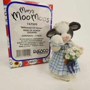 Mary’s Moo Moos "Milkmaid Of Honor" Cow maid Wedding Figurine 1995 167509 QAKLS - Picture 1 of 14