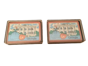 Unbranded Vintage Georgia Peach Victorian Style Playing Cards Sealed w/ Case - Picture 1 of 8