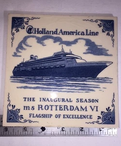 vintage ceramic tile 6x6” Holland American Line Rotterdam V1 - Picture 1 of 2