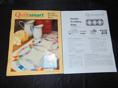 Vintage Double Wedding Ring Classic Pack Quilt Pattern With Interfacing - Image 1 of 4