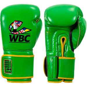 Title Boxing WBC Hook and Loop Bag Gloves - Green/Black