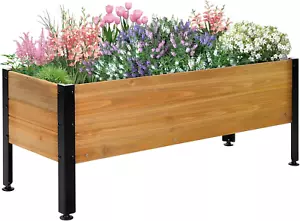 Wood Rectangular Garden Planter Box Raised Bed Outdoor,Planters for Outdoor Plan - Picture 1 of 6