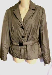 NEU TALBOTS PETITES NYLON/POLYESTER gefütterte Jacke Blazer taupe braun Gr: 12P - Bild 1 von 17