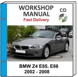 BMW Z4 2002 2003 2004 2005 2006 2007 2008 SERVICE REPAIR WORKSHOP MANUAL ON CD - Picture 1 of 1