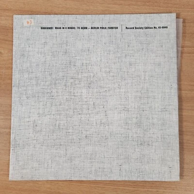 BRUCKNER MASS IN E MINOR BERLIN NO 45-6045 LP RECORD NEAR MINT - Image 1 of 4