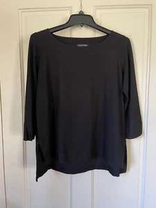 Eileen Fisher Black Ponte Tunic/Tee - Picture 1 of 4