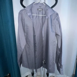 HERREN KENNETH COLE REACTION GRAU GEKNÖPFTES FREIZEITHEMD GRÖSSE 15 1/2 34-35 - Bild 1 von 5