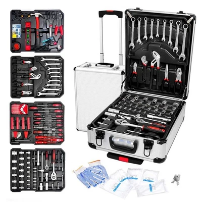 108PCS Tool Set Case Mechanics Kit Ratchet Wrench Car Repair Toolset W/ Case - Image 1 of 4