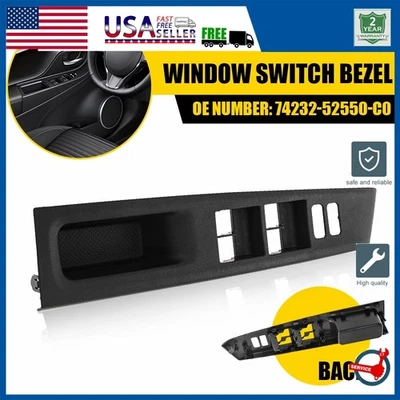 Cubierta del panel de ajuste del bisel del interruptor de la ventana de la puerta izquierda del conductor para Toyota Yaris 2012-2014 Foto 1 de 4