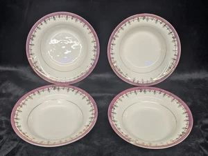 Buckingham American Limoges 22 K Gold Candle Light Berry Bowls 5.5" (Set of 4) - Picture 1 of 9