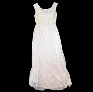 Ever Pretty XL US 10 Maxikleid weiß Spitze Chiffon Braut Brautjungfernkleid - Bild 1 von 7