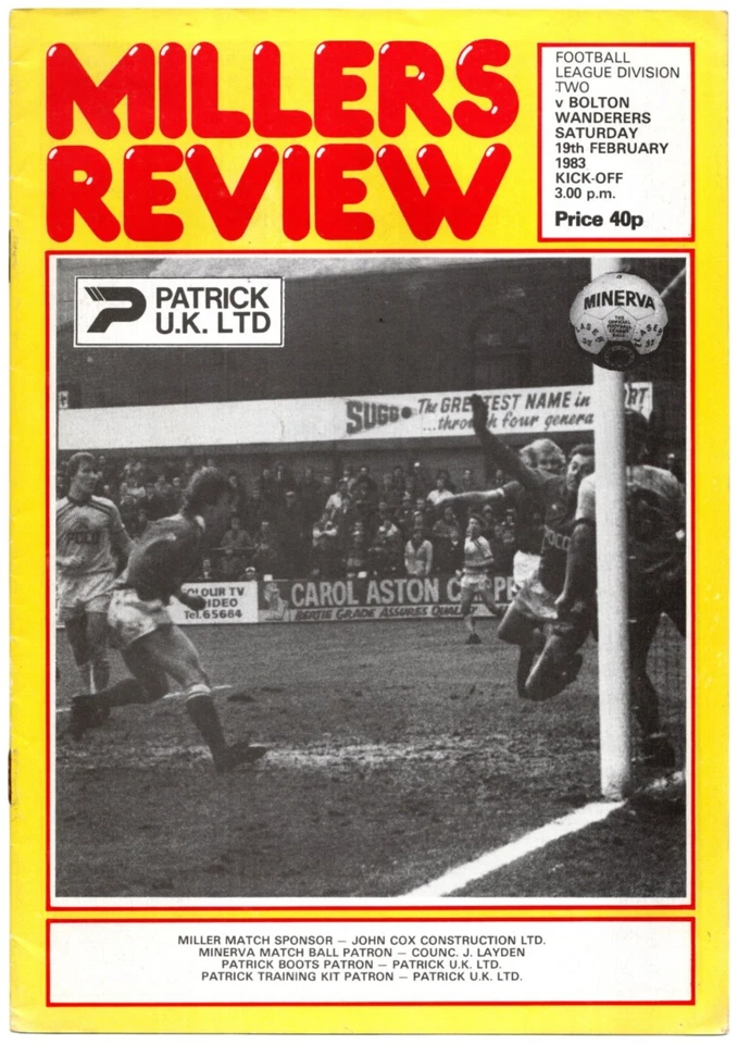 Rotherham United v Bolton Wanderers 1982-1983 Division Two 19/02/1983 - Image 1 of 1