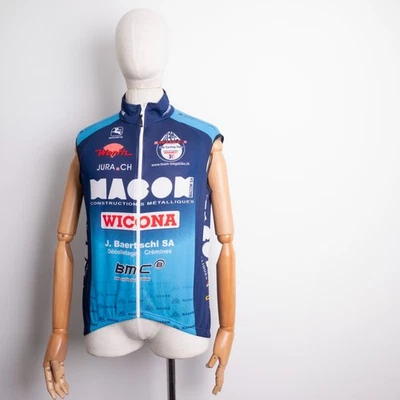 GIORDANA Men's Blue Full-Zip Windstopper Waterproof Racing Cycling Vest Size M - Image 1 of 4