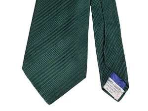 Vintage Hawes & Curtis Ltd London Green Silk Neck Tie Geometric Stripe 80's/90's - Picture 1 of 7
