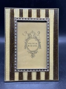 Klassischer Vintage emaillierter und Kristall Olivia Riegel Rahmen 4 x 6" gebraucht - Bild 1 von 10