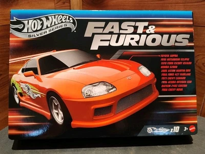 NIB 2025 HOT WHEELS FAST & FURIOUS 10 CAR MULTI PACK BOXED SILVER SERIES SET - Image 1 of 4