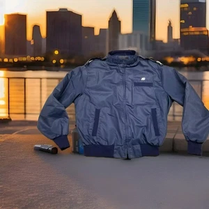 ✅VTG King Louie Blue Bomber Jacket Adult Large PBI Embroidered Logo Sturgeon Bay - Picture 1 of 10