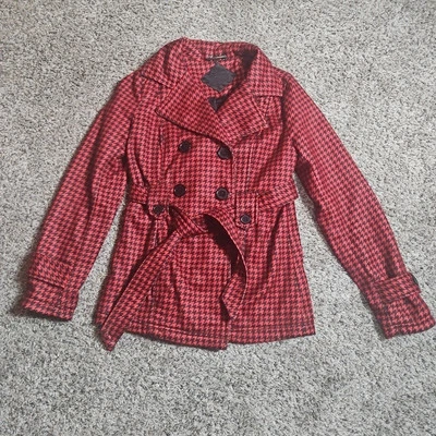 Chaqueta Abrigo Mujer Jou Jou Rojo Doble Pecho Invierno Guisante Talla Med Espiga Foto 1 de 4