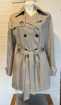 Gabardina clásica Preppy Via Spiga doble botonadura hasta la rodilla algodón 12 mujeres Foto 1 de 4