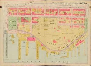 1909 HOBOKEN, HUDSON COUNTY NEW JERSEY STEVENS INSTITUTE OF TECHNOLOGY ATLAS MAP - Picture 1 of 3