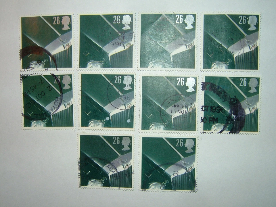 1996 CLASSIC SPORTS CARS 26p STAMPS x 10 VFU (sg1946)  - Image 1 of 1