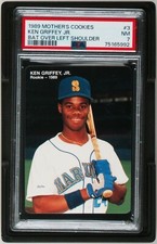 1989 Mother s Cookies #3 Ken Griffey Jr. Rookie PSA 7 NM Bat Over Left Shoulder