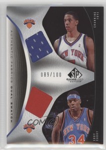 2006 SP Game Used Edition Authentic Fabrics Dual Swatch Channing Frye Eddy Curry