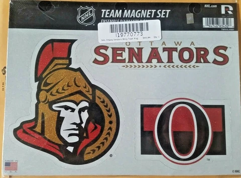 NHL Ottawa Senators Bling Team Magnet Set with Team Logo, 8.5 x 11-Inch Cover