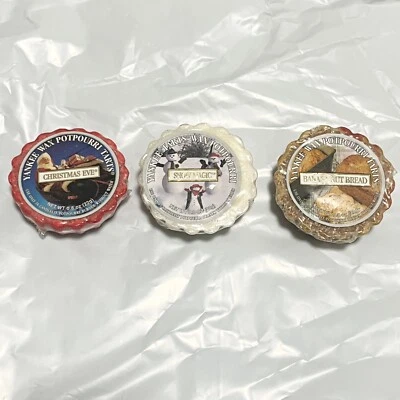 Lot of 3 Yankee Wax Potpourri Tarts Christmas Eve, Snow Magic, Banana Nut Bread - Image 1 of 4