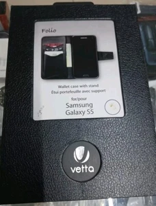 Vetta Folio Wallet Case with Stand For Samsung Galaxy S5 - Picture 1 of 3