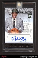2013-14 Panini Titanium Draft Day Giannis Antetokounmpo RC Rookie AUTO BUCKS