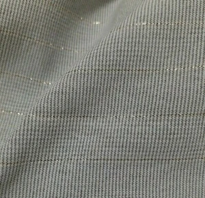 Tela de polialgodón a rayas Lurex material delgado a rayas 55" de ancho - Imagen 1 de 6