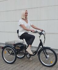 ElektroFahrrad Dreirad Klapprad 24 Zoll Erwachsene mit DrehGasGriff, Rücklehne!