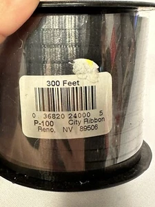 black ribbon 300 feet city ribbon great for balloons - Picture 1 of 3