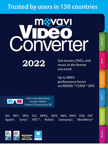NEW :  Movavi Video Converter 2022 Personal Convert video ,DVD 170 formats