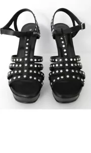 YSL Tribute platform Heels Silver Studded - Picture 1 of 8