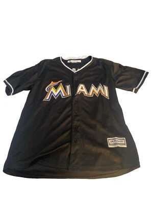 Preowned Majestic MLB Miami Marlins #16 Jose Fernandez Sititch Jersey Size S R5 - Image 1 of 4