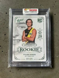 2022 AFL Select Supremacy Rookies RC Tyler Sonsie 01/25 LOW LOWEST Richmond - Picture 1 of 2